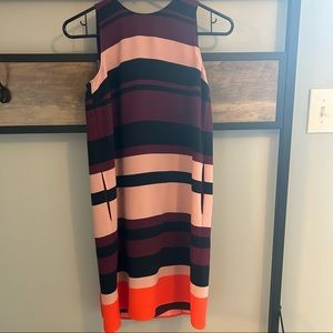 Ann Taylor Striped Shift Dress with Pockets